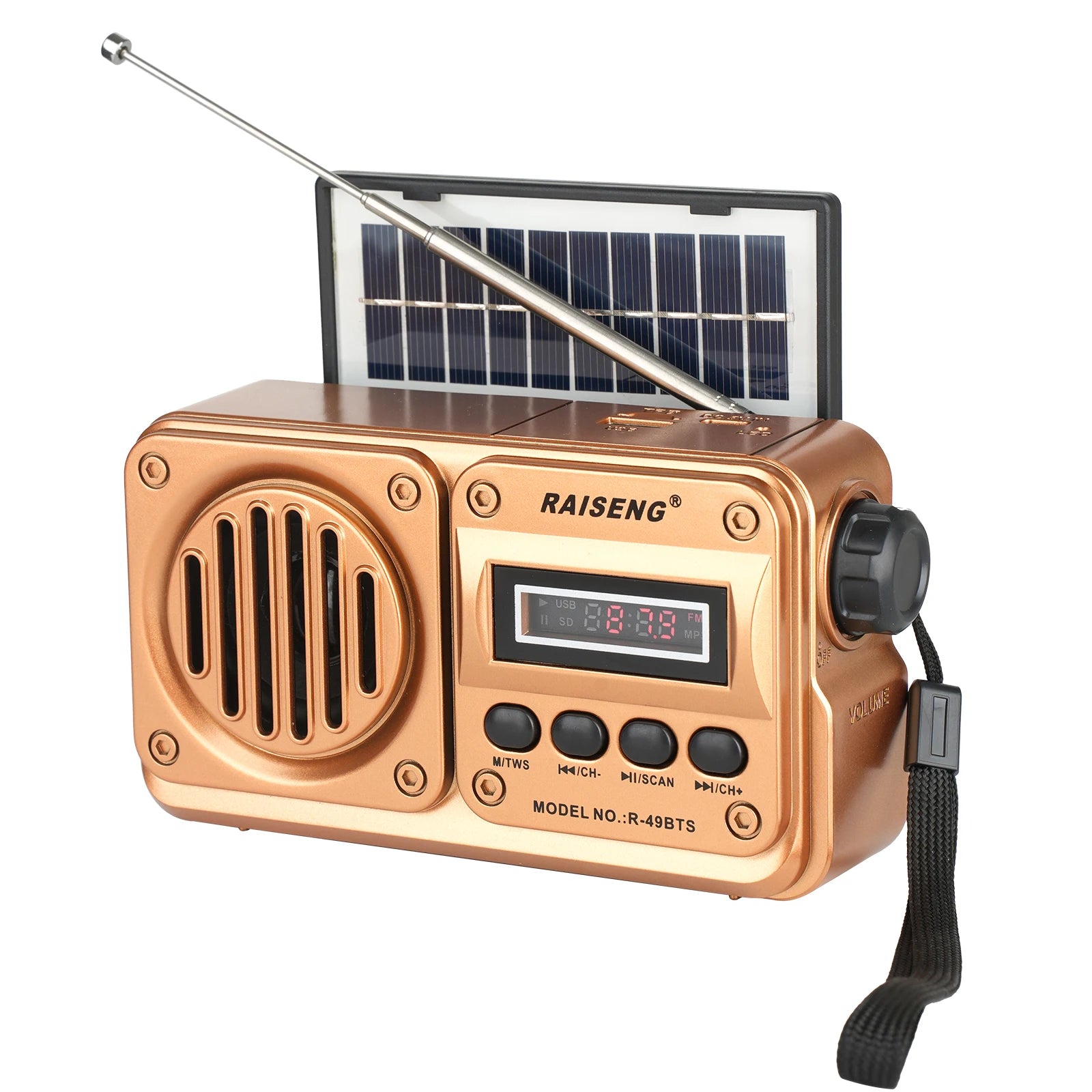 Enceinte Bluetooth Solaire avec Radio FM