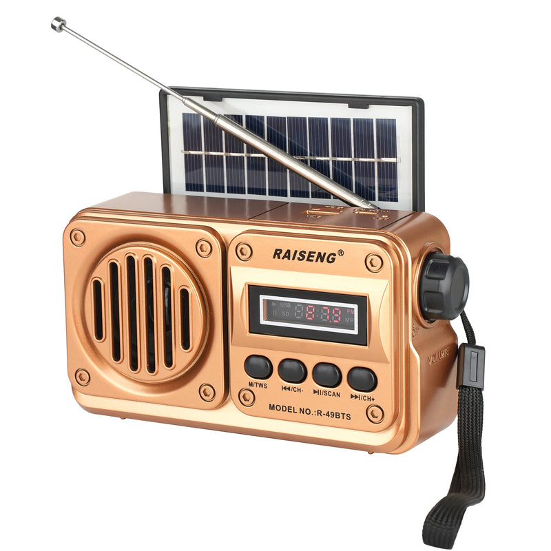 Enceinte Bluetooth Solaire avec Radio FM
