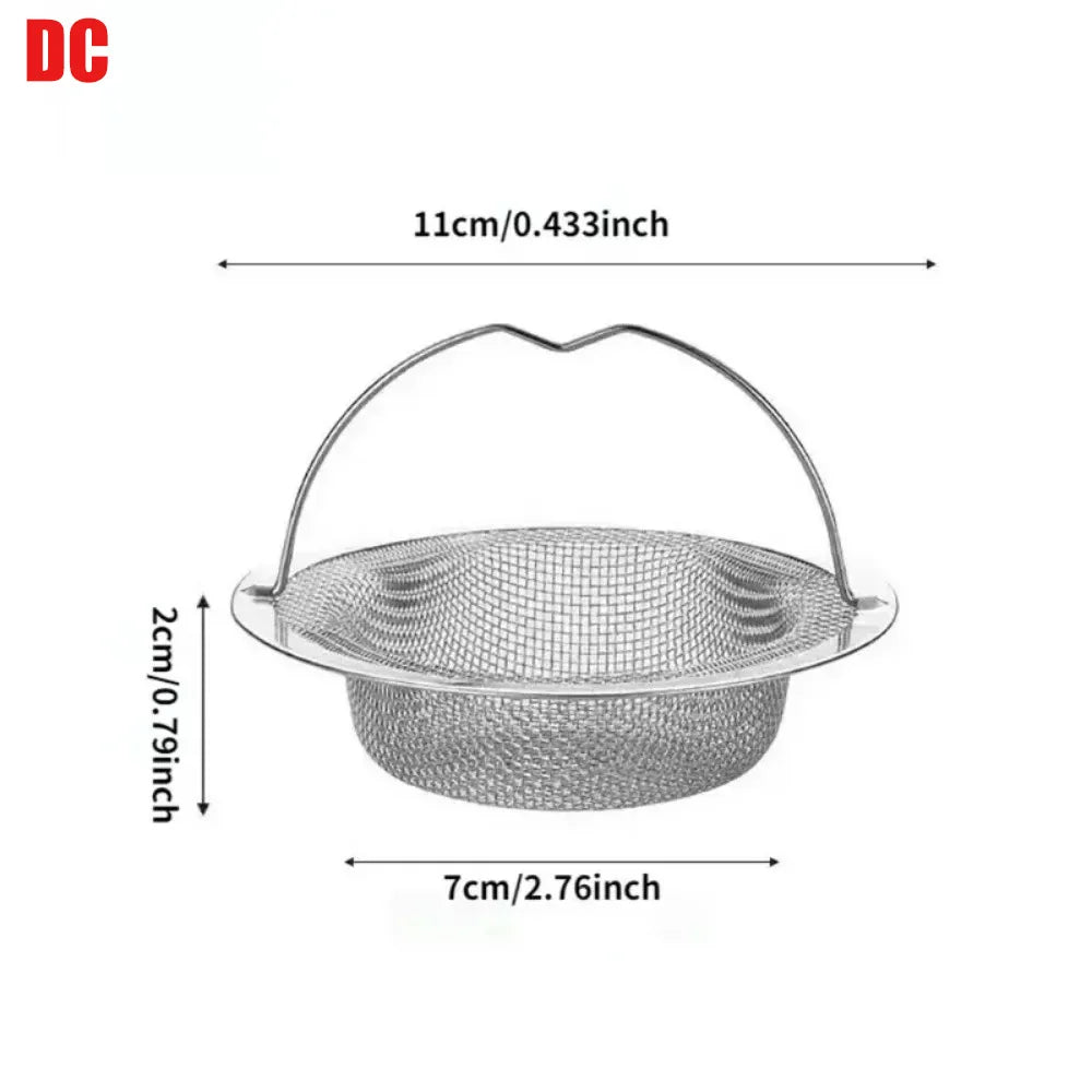 Filtre Panier Anti-obstruction pour Évier de Cuisine en Acier Inox