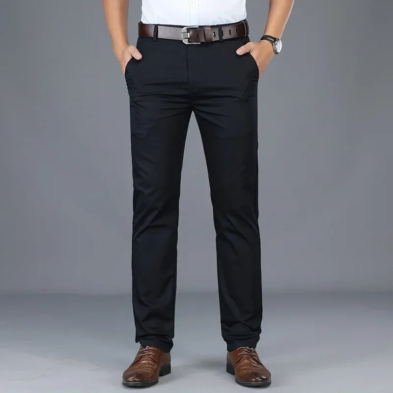 Pantalon Slim Homme Coton Confort Printemps-Été