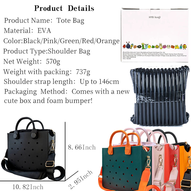 Tote Bag Perforé Résistant pour Plage & Ville