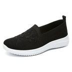 Baskets Slip-on en maille respirante Motif Surpiqûre Florale
