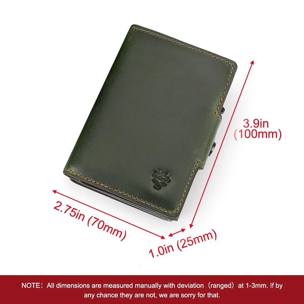 Porte-feuille en Cuir de vachette Italien- Pop-up intelligent