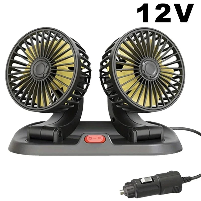 Ventilateur Voiture Silencieux 3 Têtes - USB