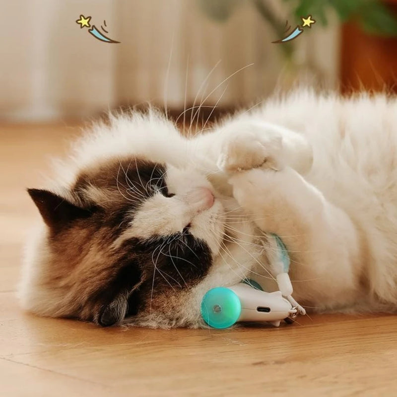 MOUSY - Jouet Interactif & Lumineux pour Chat en forme Souris