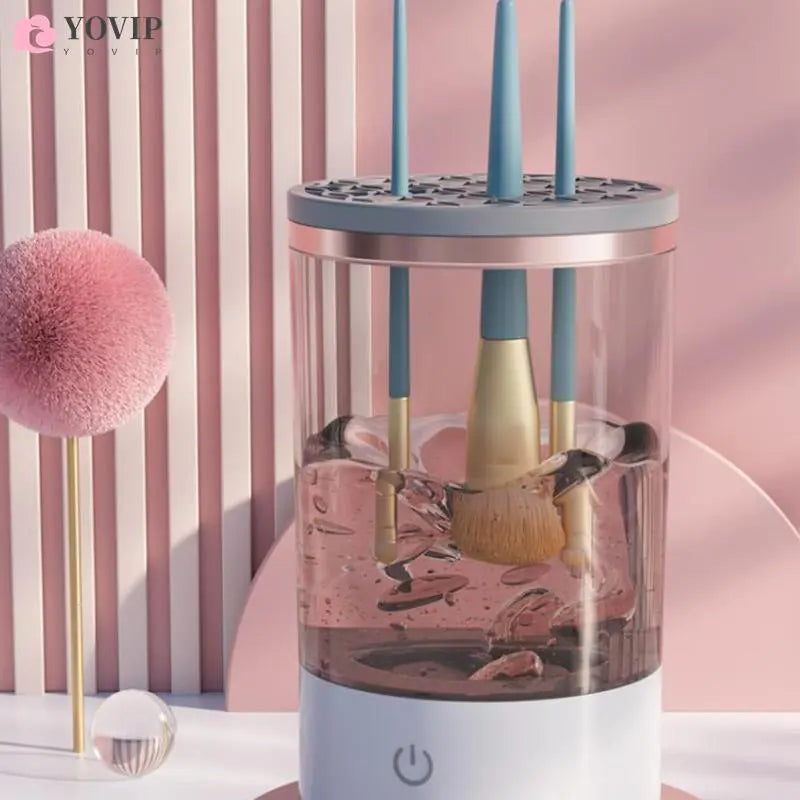 Nettoyeur de pinceaux de maquillage électrique automatique