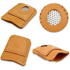 Lot de 2 Dés à Coudre en Cuir