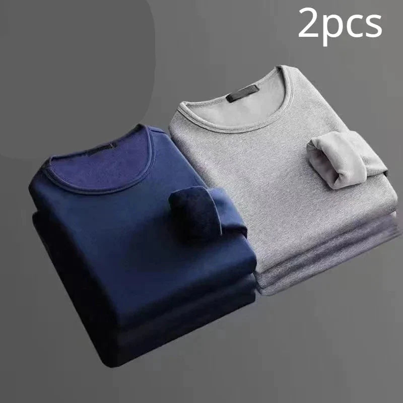 Pack of 2 Long-Sleeved Thermal T-shirts Fleece Lined - Men