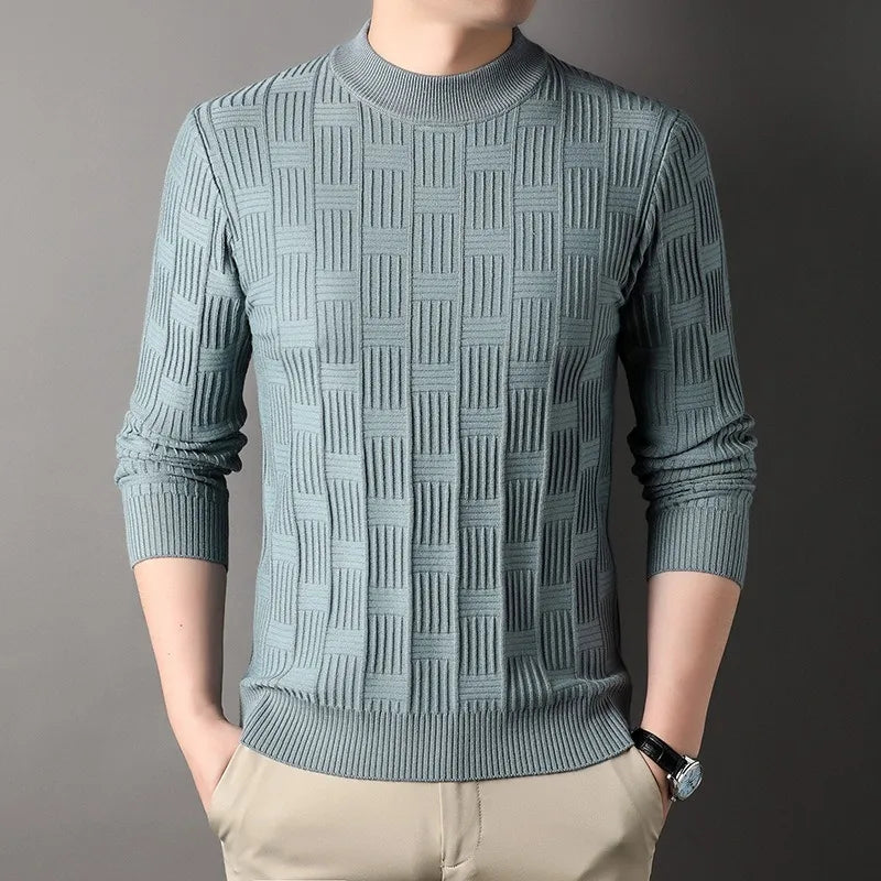 Pull motif Jacquard damier Homme - Hiver 2023