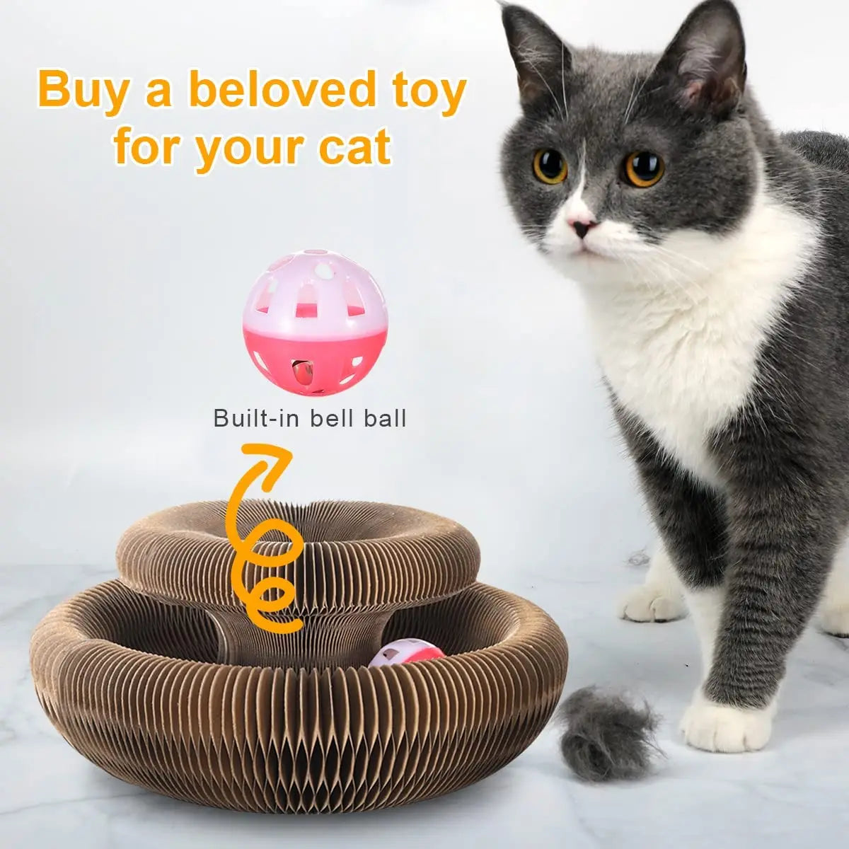 Griffoir Interactif avec Balle pour Chats + 10 Balles OFFERTES