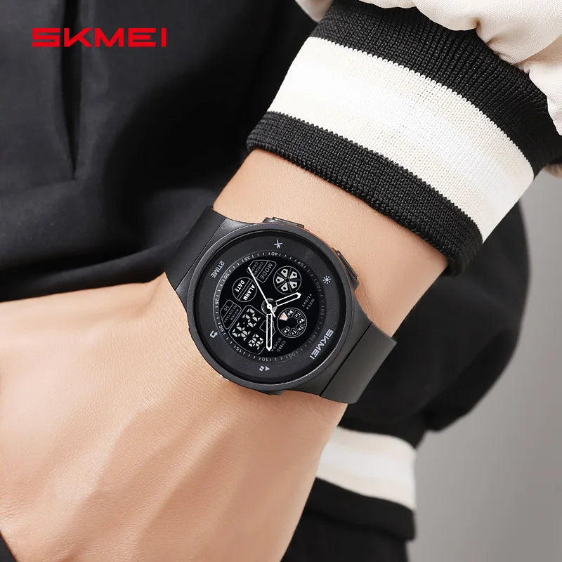 Montre sport chronographe unisexe à grand écran