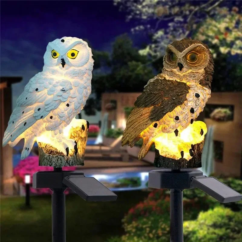 Solar Light Garden Decoration Realistic Owl