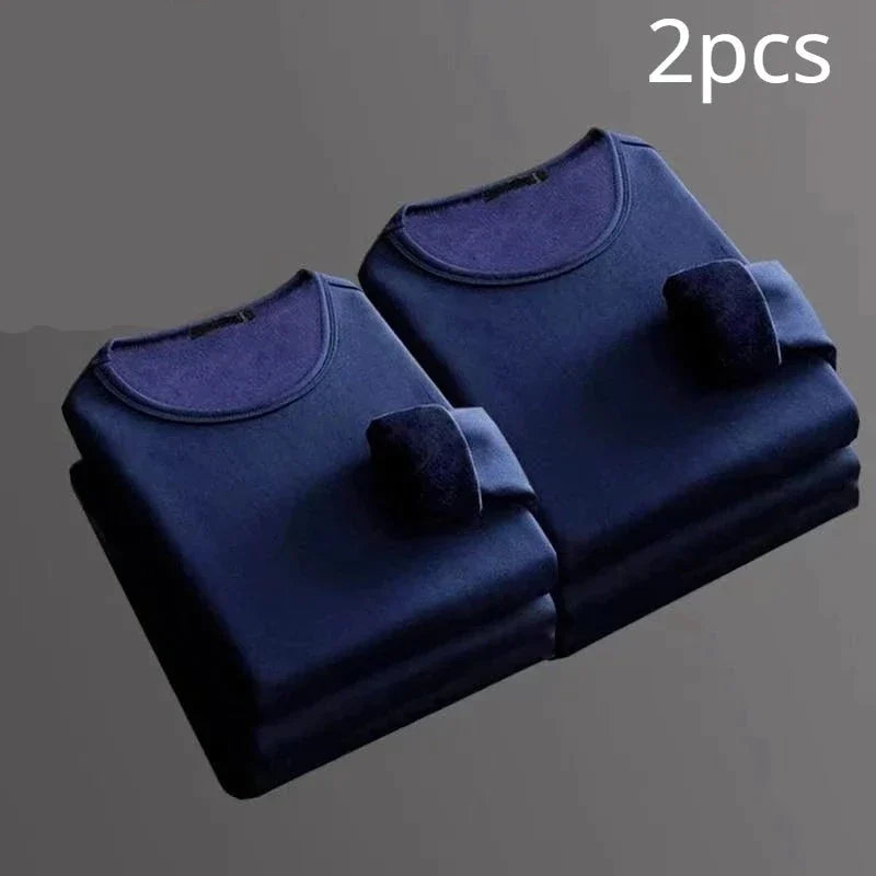 Pack of 2 Long-Sleeved Thermal T-shirts Fleece Lined - Men