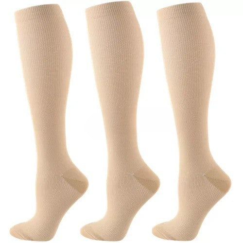 Pack of 3 Medical Compression Knee-High Socks