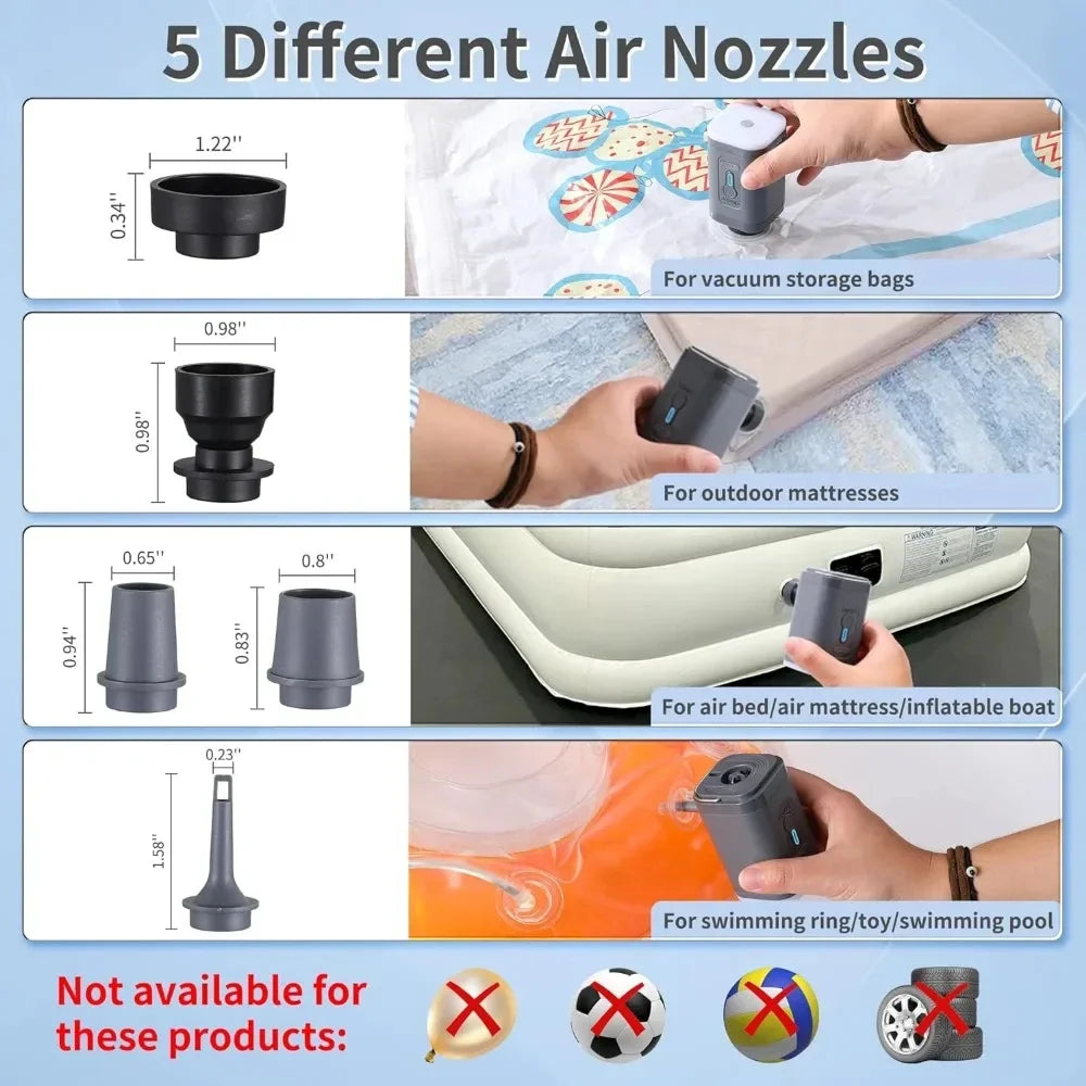 Mini Pompe à Air Électrique Sans Fil Rechargeable