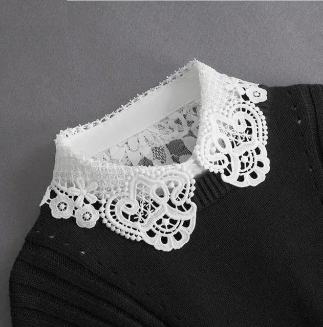 Faux Col de Chemise Amovible