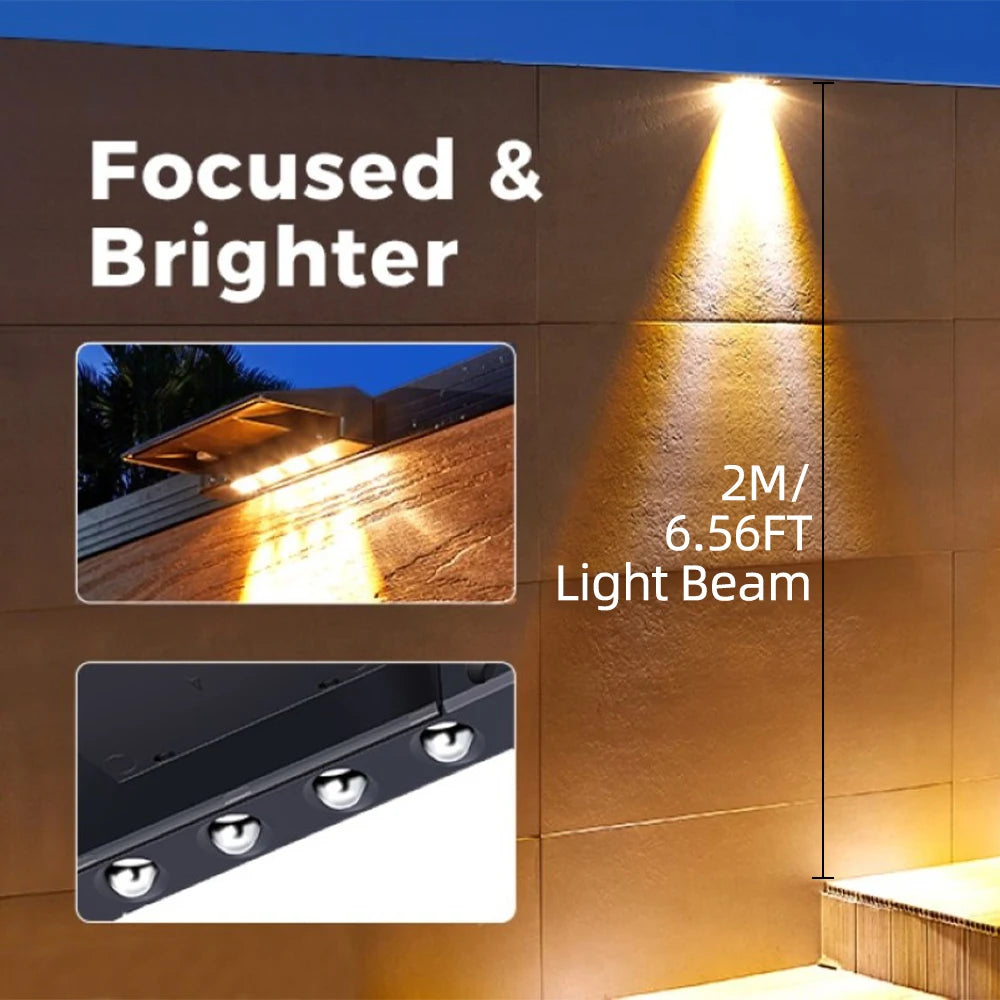 2 Appliques Murales Solaires LED Extérieur Imperméables