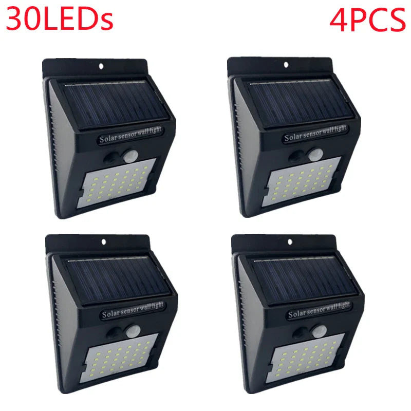 2x Applique solaire avec capteur de mouvement