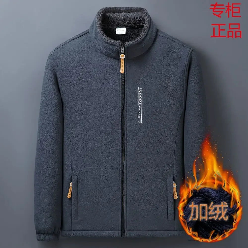Men's outdoor fleece jacket with soft, warm lining