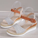 Sandales Confortables Peep-Toe à Bride Réglable
