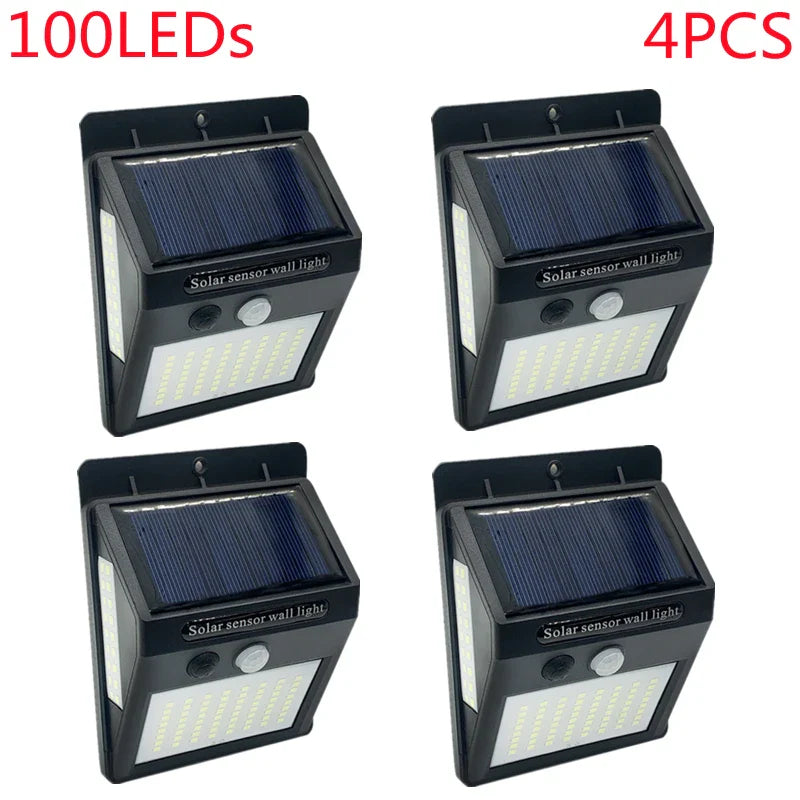 2x Applique solaire avec capteur de mouvement