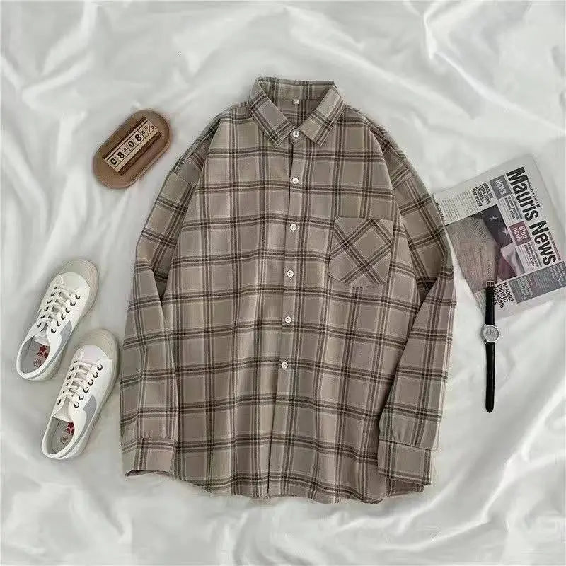 Chemise à carreaux d'automne pour Femmes