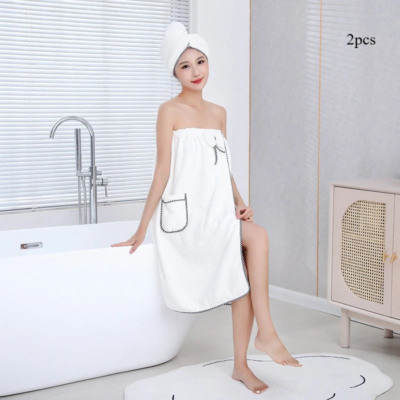 Cocooning Bath - Ensemble 2PCS de Serviettes de Bain Femme