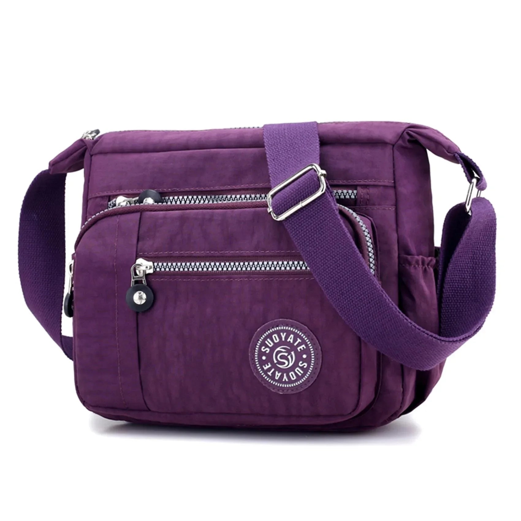 Sac Bandoulière Femme Nylon Imperméable Multi-Poches