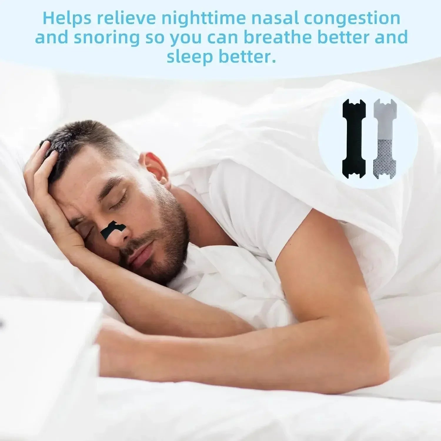 Patchs Nasaux Respiration Facile – Sommeil Réparateur - 30 pièces