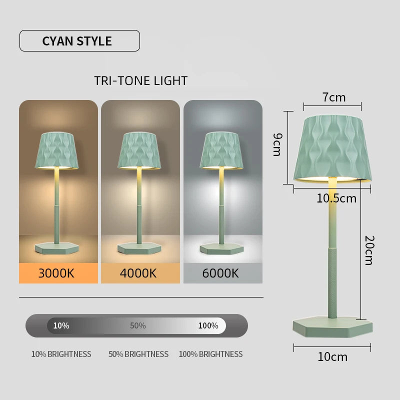 Lampe de Table LED Tactile – 3 Couleurs