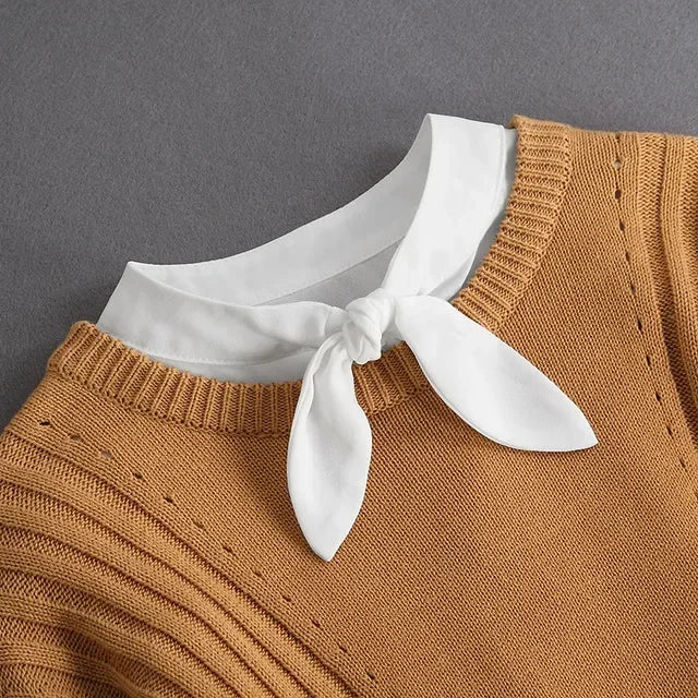 Faux Col de Chemise Amovible