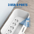 Boîte Cache-Câbles Sécurisée avec Multiprise USB intégrée