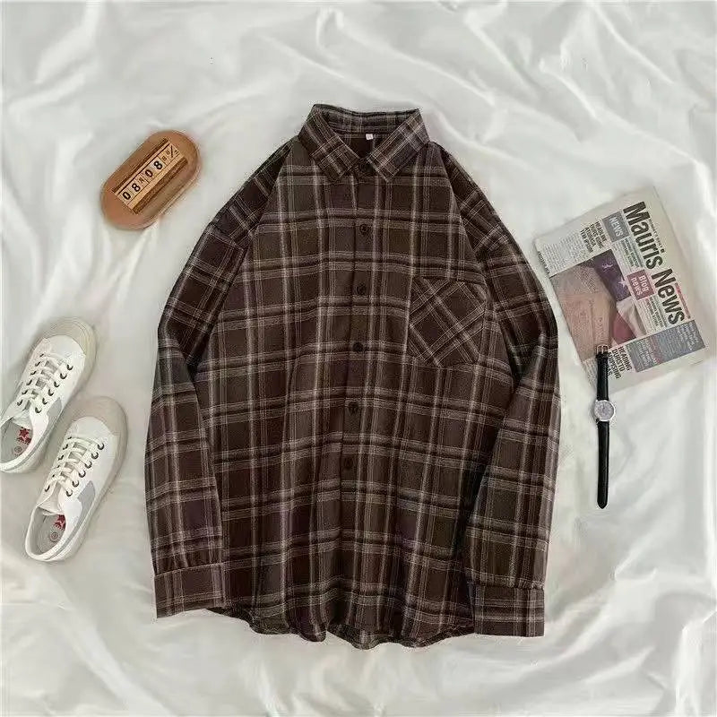 Chemise à carreaux d'automne pour Femmes