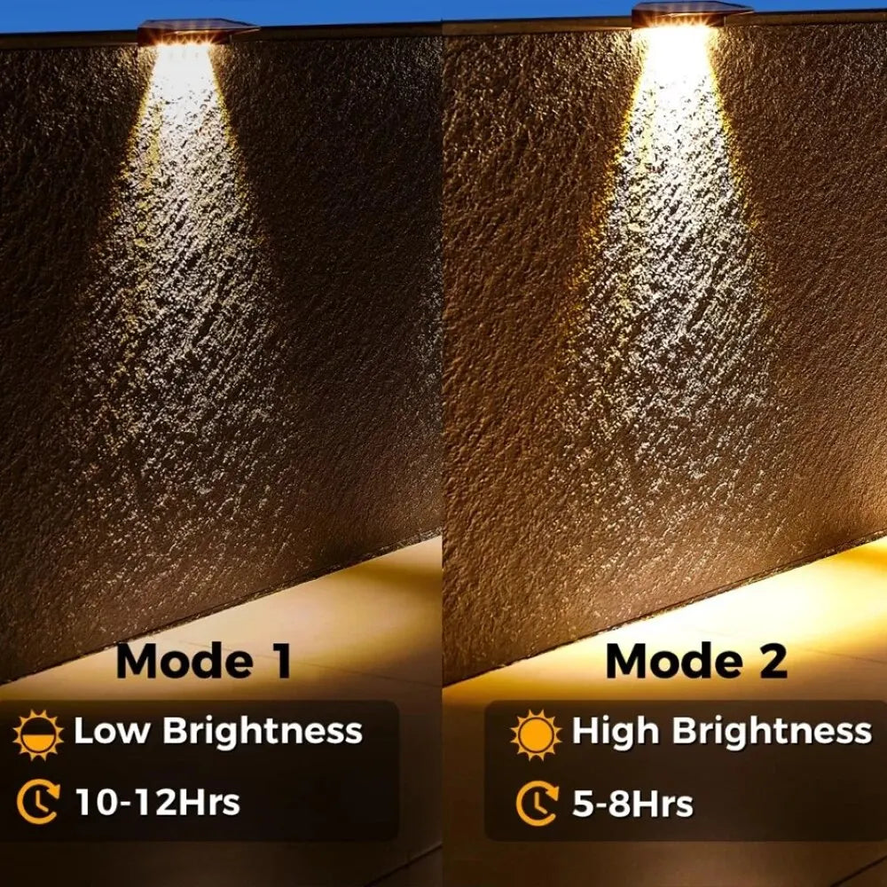 2 Appliques Murales Solaires LED Extérieur Imperméables