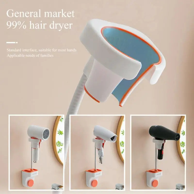 Support mural Ultra flexible pour sèche-cheveux et pommeau de douche