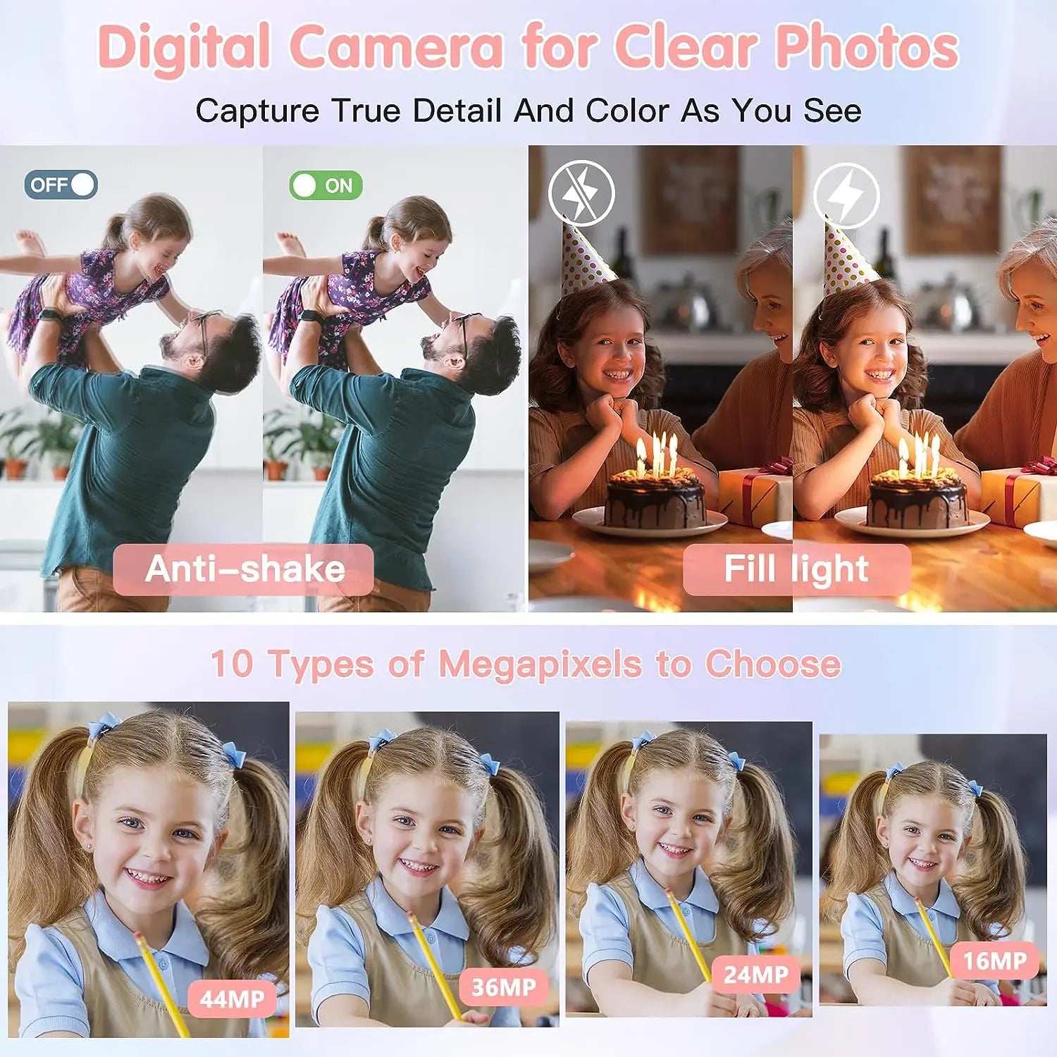 Appareil photo numérique 1080P Compact 16x