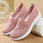 Baskets Slip-on en maille respirante Motif Surpiqûre Florale