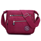 Bolso Bandolera para Mujer de Nailon Impermeable con Múltiples Bolsillos