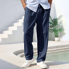 Pantalon Léger Style Bord de Mer en Coton & Lin – Homme