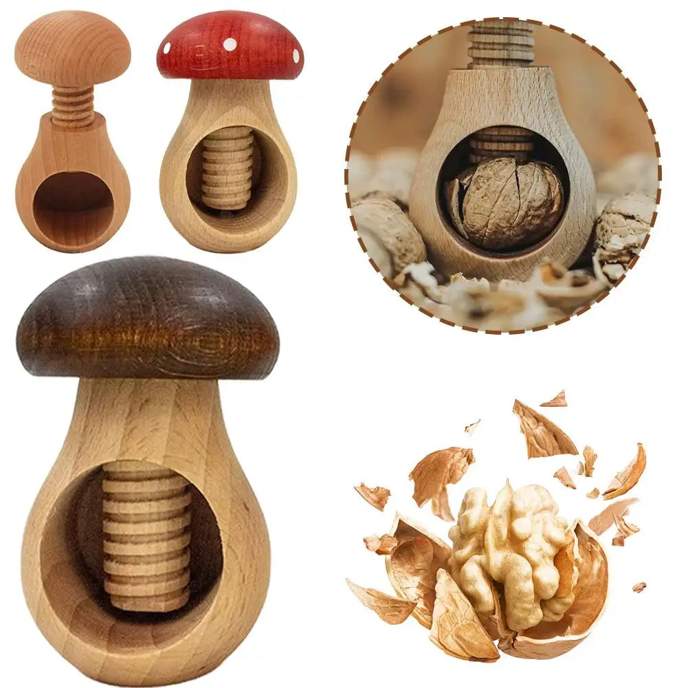MUSH' - Casse Noix en Bois en Forme de Champignon