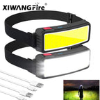Lampe Frontale Projecteur LED COB 180° Rechargeable - 3 Modes