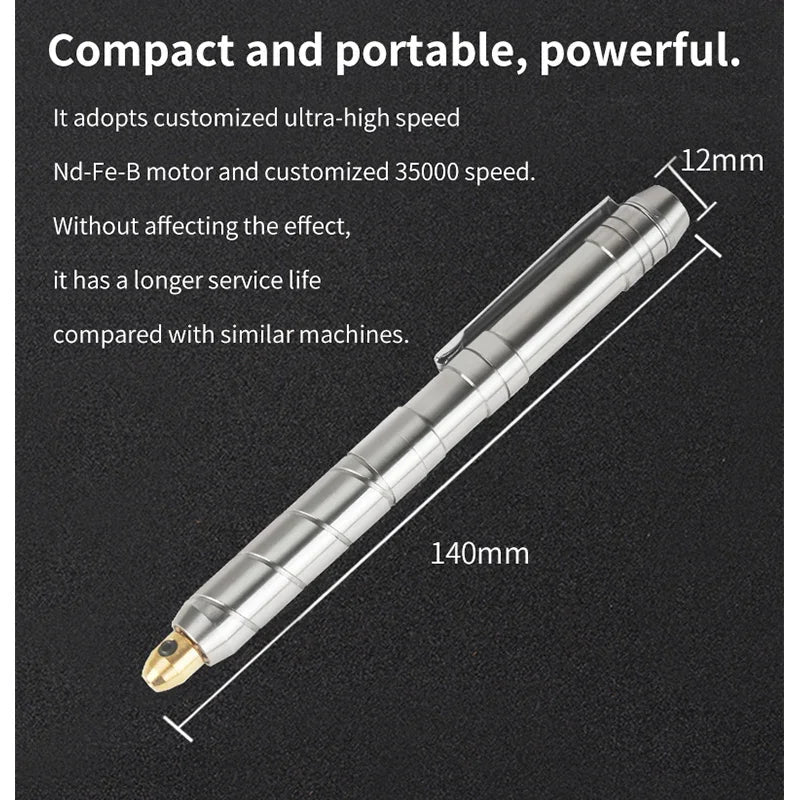 Mini Stylo Graveur Sans Fil - Kit Complet