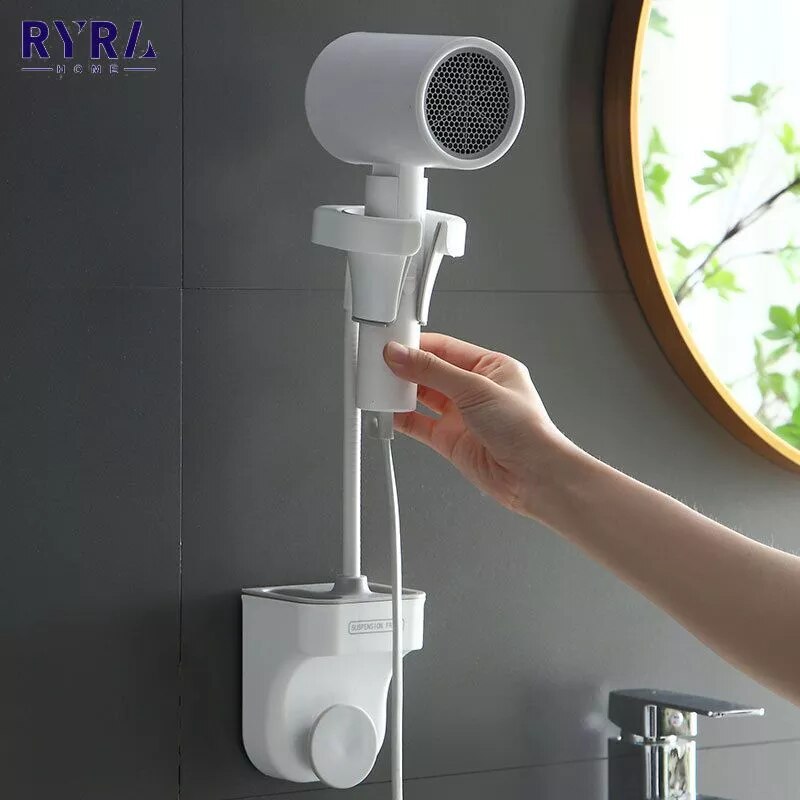 Support mural Ultra flexible pour sèche-cheveux et pommeau de douche