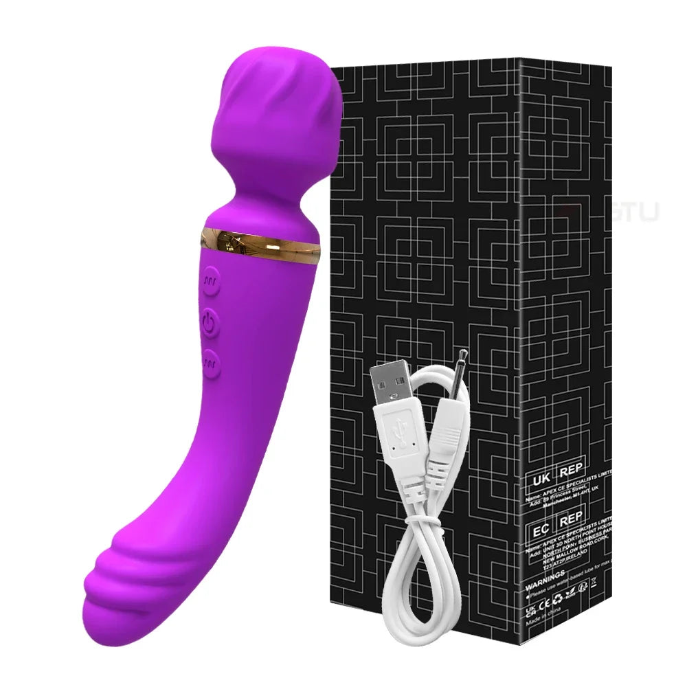 WANDY - Vibromasseur Chauffant pour Femme – Double Stimulations Intime avec Vibrations & Chauffage