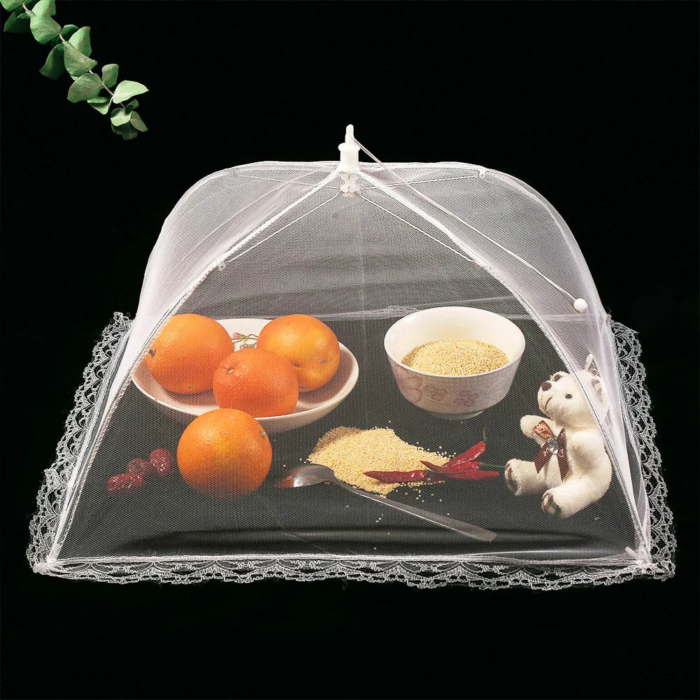 Cloche Alimentaire Pliable en Maille – Protection Anti-Insectes pour Fruits, Légumes et Plats
