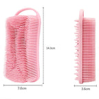 Brosse de douche exfoliante en silicone 2 en 1 Corps & Cheveux