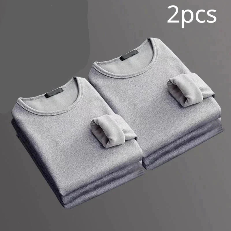 Pack of 2 Long-Sleeved Thermal T-shirts Fleece Lined - Men