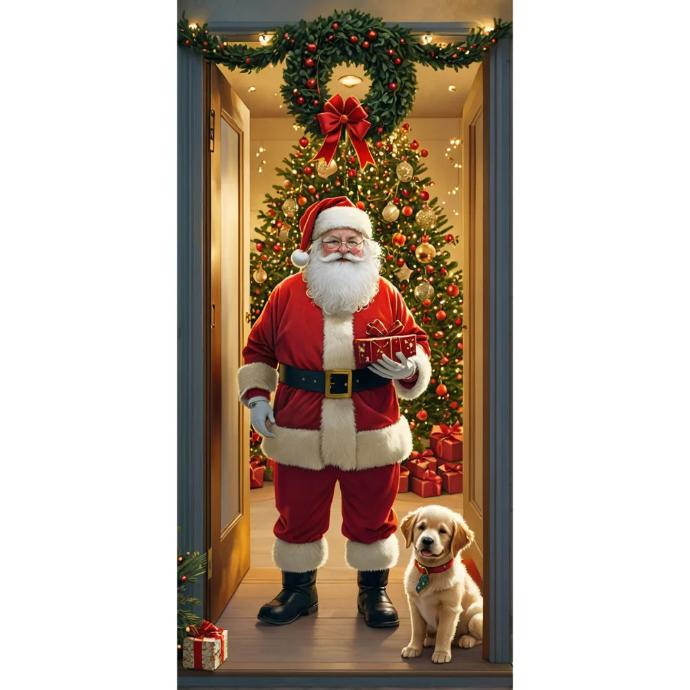 Bannière de Porte 2D de Noël à Suspendre - 185x90CM