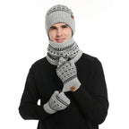 Ensemble d'hiver 3 pièces - Gants + Cache cou + Bonnet - Homme