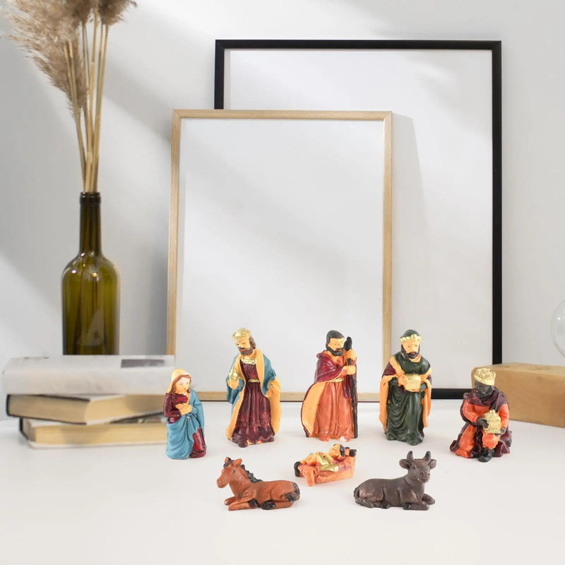 Figurines spéciales crèche de Noël - 8 Pièces